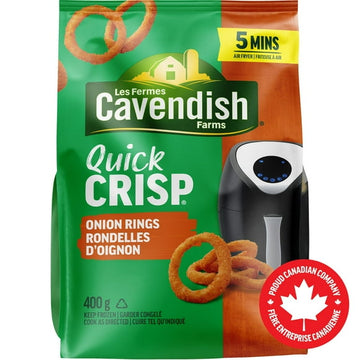Cavendish Farms Quick Crisp Onion Rings | Made in Canada | Proud Canadian Company, 400 g