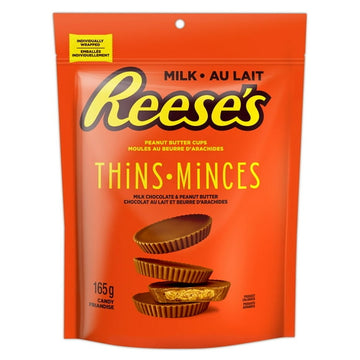 REESE’S THiNS PEANUT BUTTER CUPS Milk Chocolate, 165g