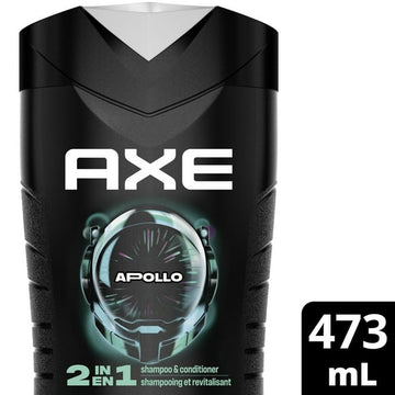 AXE Apollo 2-in-1 Shampoo and Conditioner, 473ml Shampoo