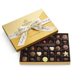 Assorted Chocolate Gold Gift Box, Thank You Ribbon, 36pc.