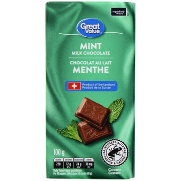 Great Value Mint Milk Chocolate, 100 g