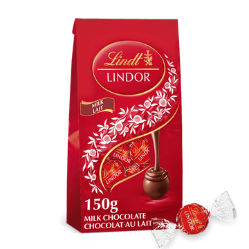 Lindt LINDOR Milk Chocolate Truffles, 150-Gram Bag, 150g Bag