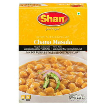Shan Chana Masala Spice Mix, 3.52 oz (100g) | Authentic Punjabi Chickpea Curry Seasoning | Mild & Flavorful Indian Masala Powder | Perfect for Chana Masala, Curries & Vegetarian Dishes, 100 g