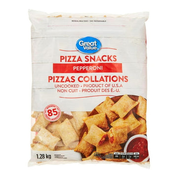 Great Value Pepperoni Pizza Snacks, 1.28 kg (min 85 pieces)
