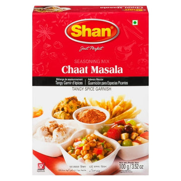 Shan Chaat Masala Powder (100g) - Tangy & Spicy Chaat Masala for Indian Snacks & Food – Essential Indian Spices for Fruits & Salads, 100 g