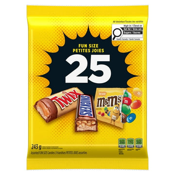 MARS Variety, Halloween Chocolate Candy, Assorted Fun Size, 25 Count, MARS VARMX 25CT