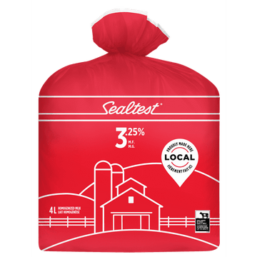 Sealtest Homogenized 3.25% Milk, 4 L bag