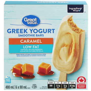 Greek Yogurt Caramel Smoothie Bars, 480 mL (6 x 80 mL)