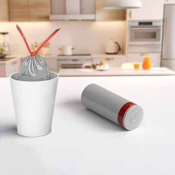 YangZhou Clearance Trash Bags, Waste Bags, Rubbish Bags, Garbage Bags Household Portable Thickened Affordable Large Cleaning Bags Thickened Kitchen Drawstring Plastic Bags Sanitary Bags