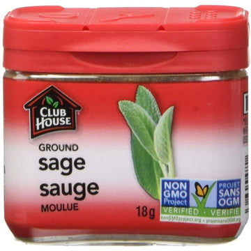 Club House, Ground Sage, Plastic Can, 18g, Club House Ground Sage