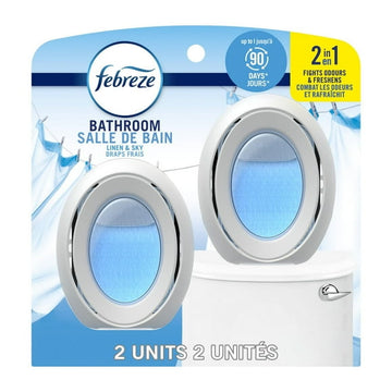 Febreze Bathroom Air Freshener, Odor-Fighting, Linen & Sky Scent, 15ML