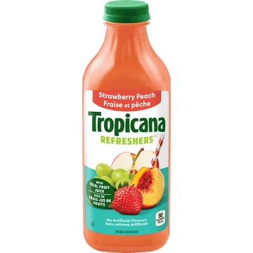 Tropicana Strawberry Peach Fruit Beverage, 1.36L, TPN STRW PEACH 1.36