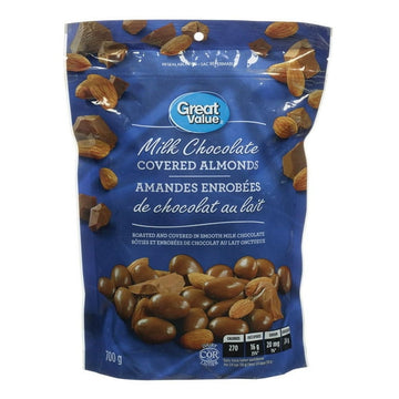 Great Value Milk Chocolate Almonds, 700 g