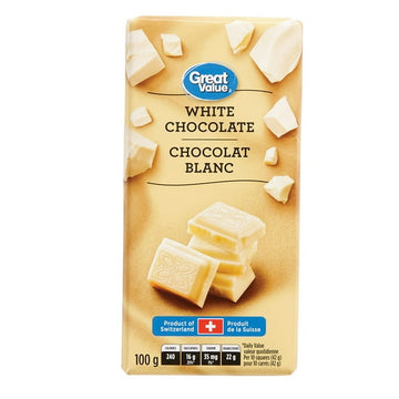 Great Value White Chocolate, 100 g