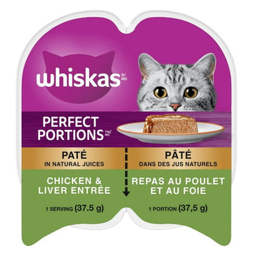 Whiskas Perfect Portions Chicken & Liver Entrée Wet Cat Food, 75g