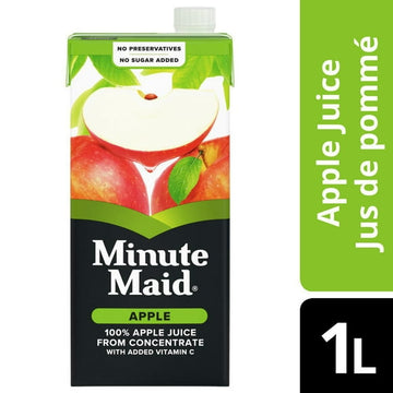 Minute Maid Apple Juice Carton, 1 Liter, L