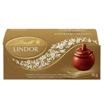 Lindt LINDOR Assorted Swiss Chocolate Truffles, Count of 3, 36-Gram Box, 3x12g, 36g