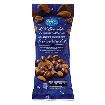 Great Value Milk Chocolate Covered Almonds, 60 g