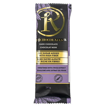 Ross Dk Chocolate Hazelnut 34g w stevia, Ross Dk Chocolate Hazelnut 34g Bar