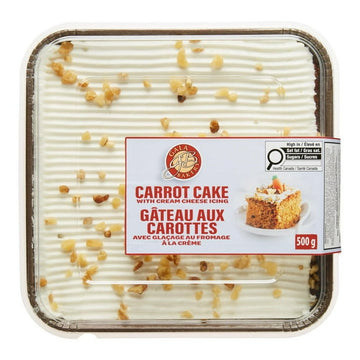 Gala Bakery Carrot Cake With Cream Cheese Icing, 500 g