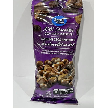 Great Value Milk Chocolate Covered Raisin, Milk Chocolate Covered Raisin