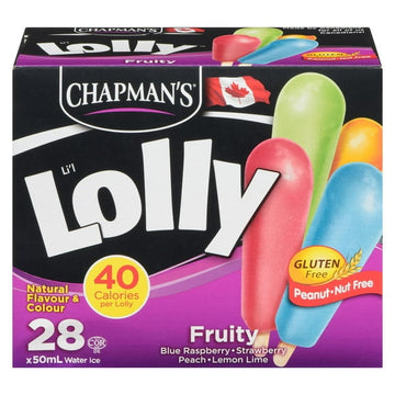 Chapman's Low Calorie Fruity Li'l Lolly in a Box, 28 x 50mL