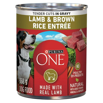 Purina ONE Tender Cuts in Gravy Lamb & Brown Rice Entrée, Wet Dog Food 368 g, 368 g