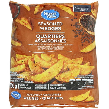 Great Value Seasoned Wedges, 650 g