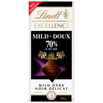 Lindt EXCELLENCE Mild 70% Dark Chocolate Bar, 100g, 100 g