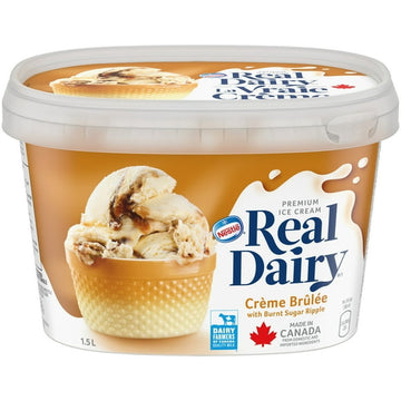 REAL DAIRY® Crème Brûlée Premium Ice Cream 1.5 L Tub, 1.5 LT