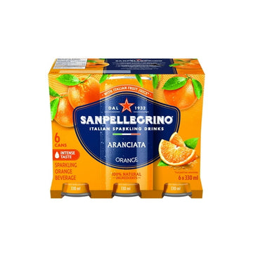 San Pellegrino Naturali Aranciata Sparkling Orange Beverage 6 x 330mL, 6 x 330mL