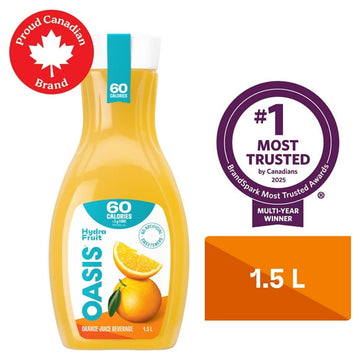 Oasis Hydrafruit Orange Juice Beverage, 1.5 L