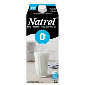 Natrel Fine-filtered 0% Fat Free Skim Milk, 2 L