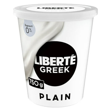 Liberté Greek 0% Yogurt, Plain, High Protein, 750 g, 750 g