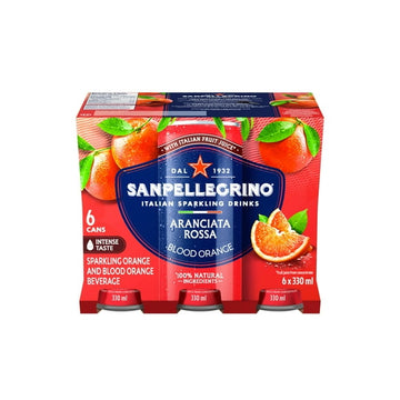 San Pellegrino Naturali Arancia Rossa Sparkling Blood Orange 6 x 330mL, 6 x 330mL