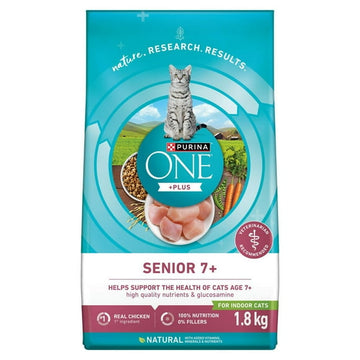 Purina ONE +Plus Senior 7+ Chicken, Dry Cat Food 1.8 kg, 1.8 kg