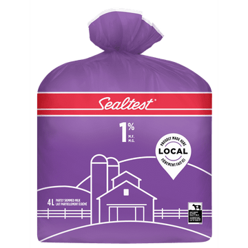 Sealtest Partly Skimmed 1% Milk, 4 L bag