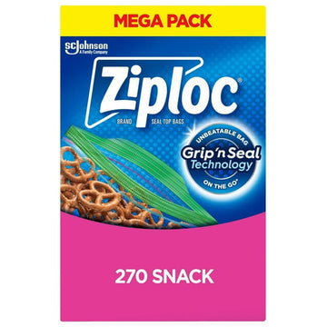 Ziploc® Snack Bags with Grip 'n Seal Technology, 270 Bags