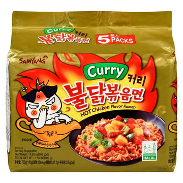 Samyang – Spicy Chicken Buldak Noodle (Curry) 140g x 5