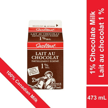 Sealtest Chocolate Parly Skimmed 1% Milk, 473 mL
