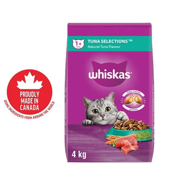 Whiskas Adult Dry Cat Food Tuna Selections, High Quality Protein, 2 - 9.1kg