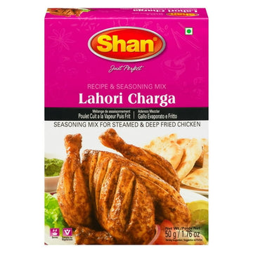 Shan Lahori Chargha Recipe & Seasoning Mix 1.76oz (50g) – Authentic Tandoori Masala for Steamed & Fried Chicken, Indian Chicken Spice for Tandoori, Curry & Marsala Dishes, 50gm