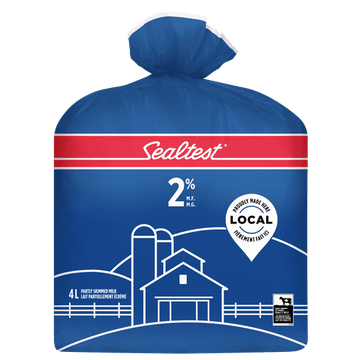 Sealtest Partly Skimmed 2% Milk, 4 L bag