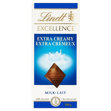 Lindt EXCELLENCE Extra Creamy Milk Chocolate Bar, 100 Grams, 100 g