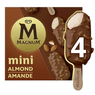 Magnum Mini Almond Ice Cream Bar, 4 x 55 mL