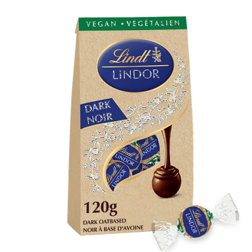 Lindt LINDOR Vegan Dark Chocolate Truffles Bag, 120g, LINDT LINDOR VEGAN DARK 120G BAG