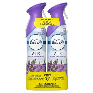Febreze Odor-Eliminating Air Freshener, Mediterranean Lavender, 2 count, 250 grams each