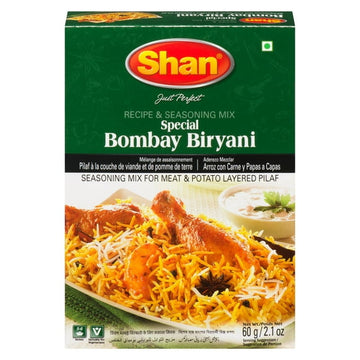 Shan Special Bombay Biryani Masala Mix 60g - Spicy Indian Seasoning for Chicken, Meat & Rice Pilaf |Authentic Indian Biryani Flavor with Natural Spices & No Preservatives, 60 g