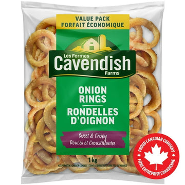 Cavendish Farms Restaurant Style Crispy Sweet Onion Rings | Made in Canada | Proud Canadian Company, 1 kg