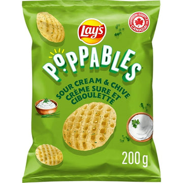Lay’s Poppables Sour Cream & Chive Flavoured Potato Snacks, Value Size, 200 g.